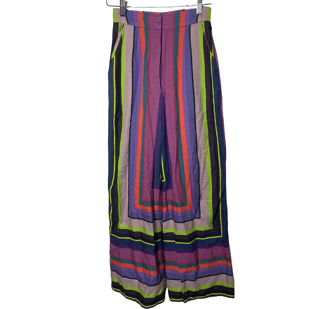 Mara Hoffman Multicolor Striped Wide-Leg Pants - Picture 2 of 8